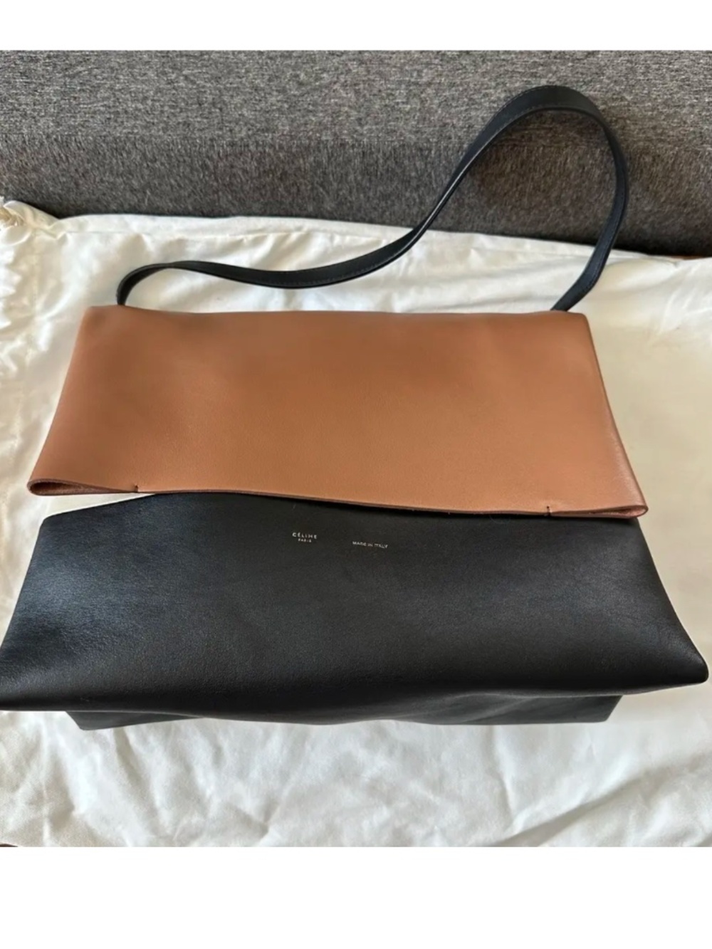 Céline All Soft leather tote 2013 Phoebe Philo brown black cream PRISTINE - Picture 3 of 15